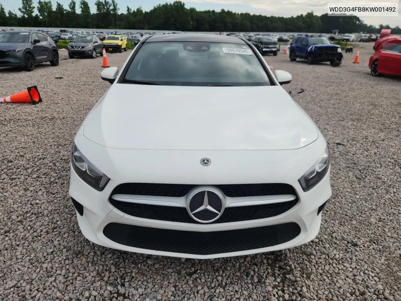 2019 Mercedes-Benz A 220 4Matic VIN: WDD3G4FB8KW001492 Lot: 59839546