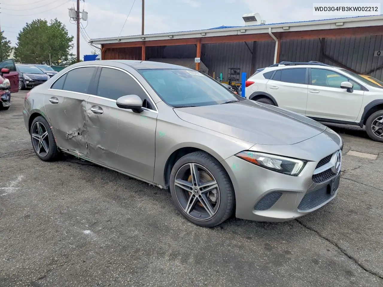 2019 Mercedes-Benz A 220 4Matic VIN: WDD3G4FB3KW002212 Lot: 60251616