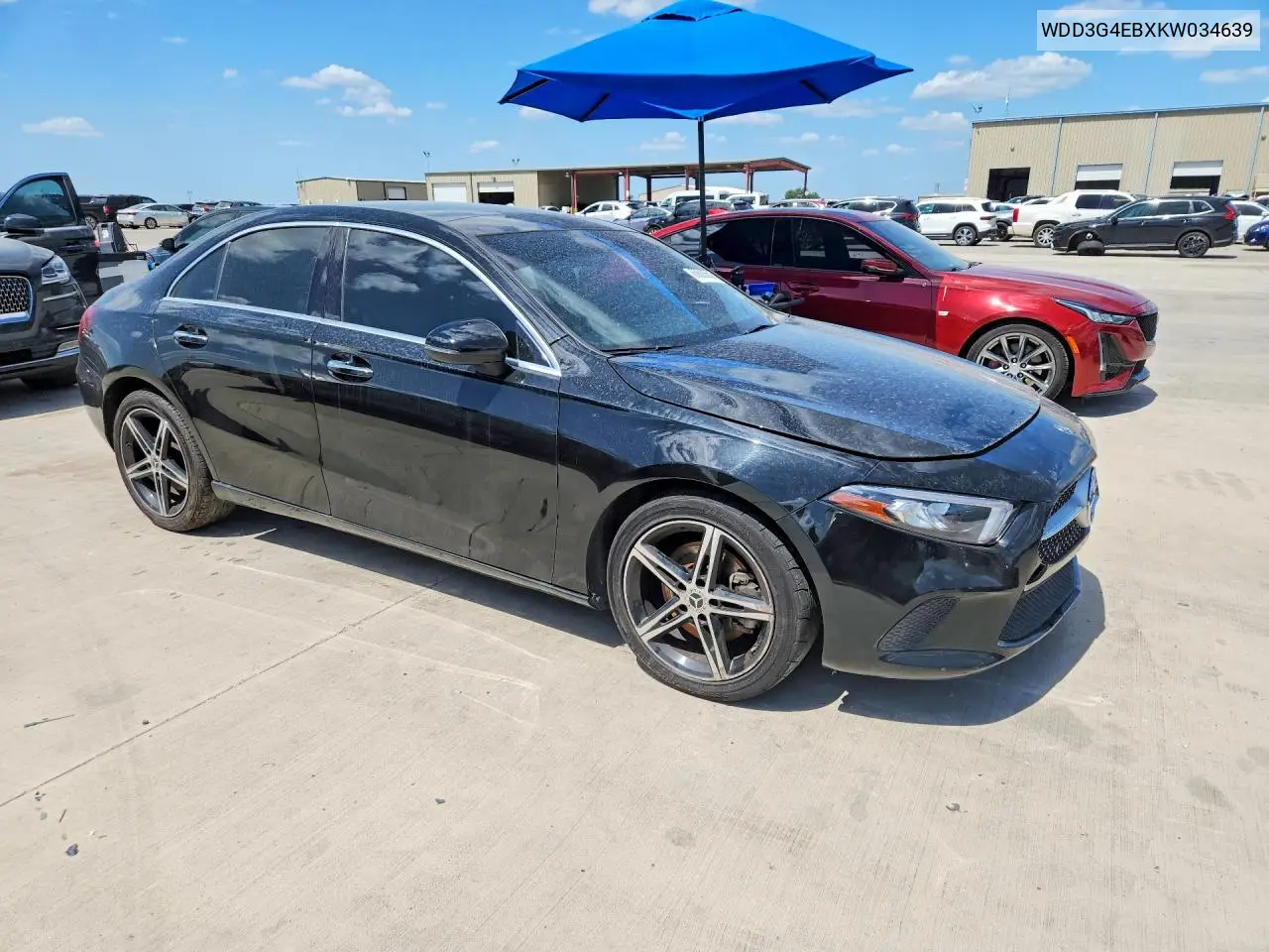 2019 Mercedes-Benz A 220 VIN: WDD3G4EBXKW034639 Lot: 60626356