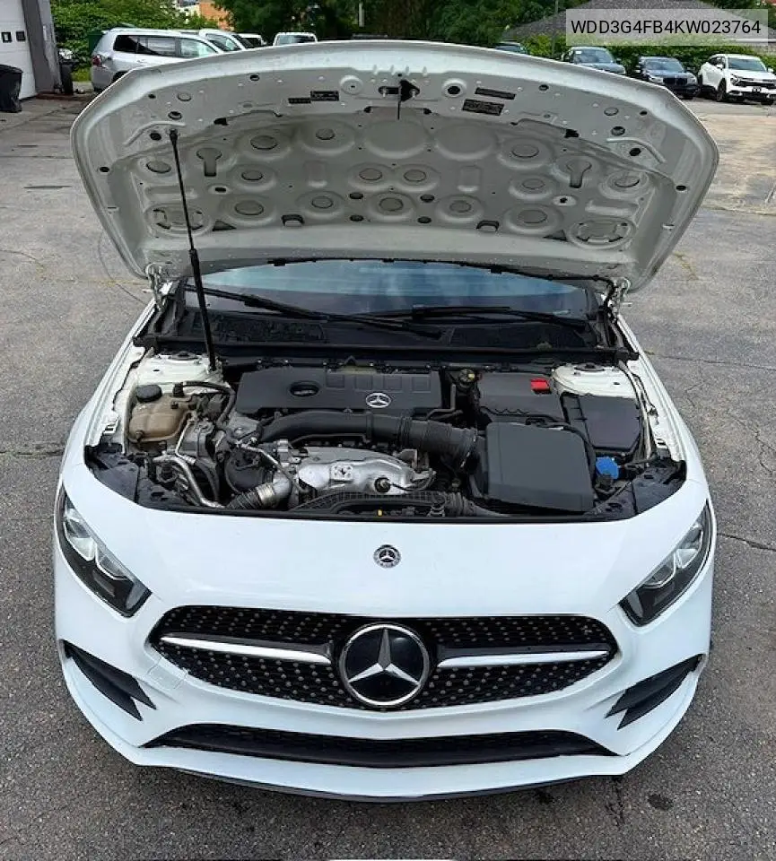 2019 Mercedes-Benz A 220 4Matic VIN: WDD3G4FB4KW023764 Lot: 61237526