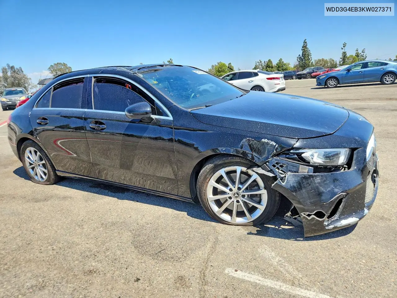 2019 Mercedes-Benz A 220 VIN: WDD3G4EB3KW027371 Lot: 61251266