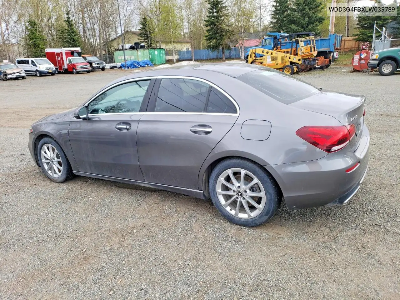 2020 Mercedes-Benz A 220 4Matic VIN: WDD3G4FBXLW039789 Lot: 50879006