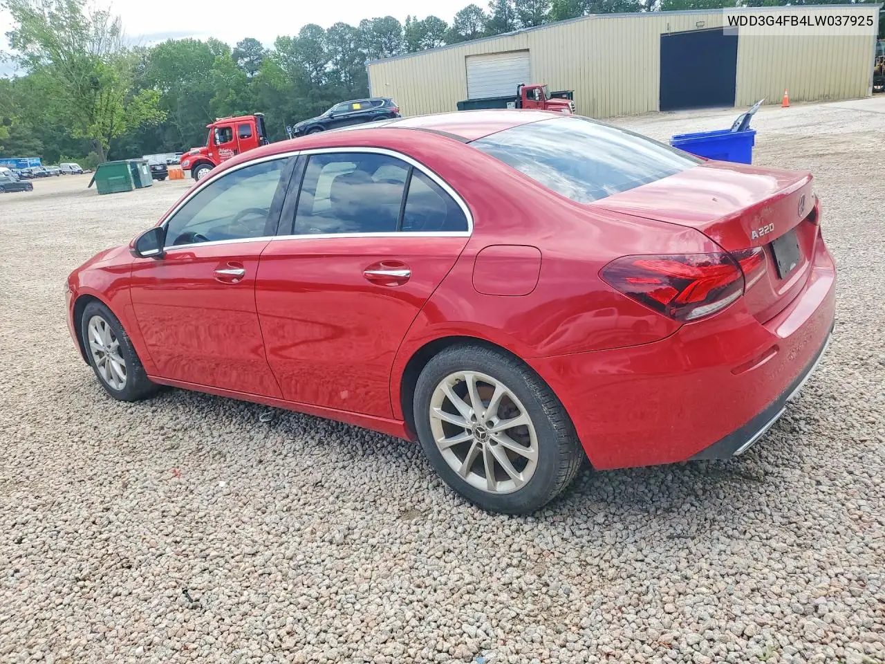 2020 Mercedes-Benz A 220 4Matic VIN: WDD3G4FB4LW037925 Lot: 51787036