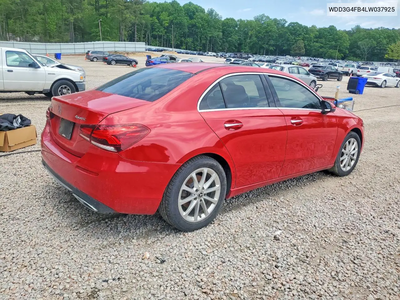 2020 Mercedes-Benz A 220 4Matic VIN: WDD3G4FB4LW037925 Lot: 51787036