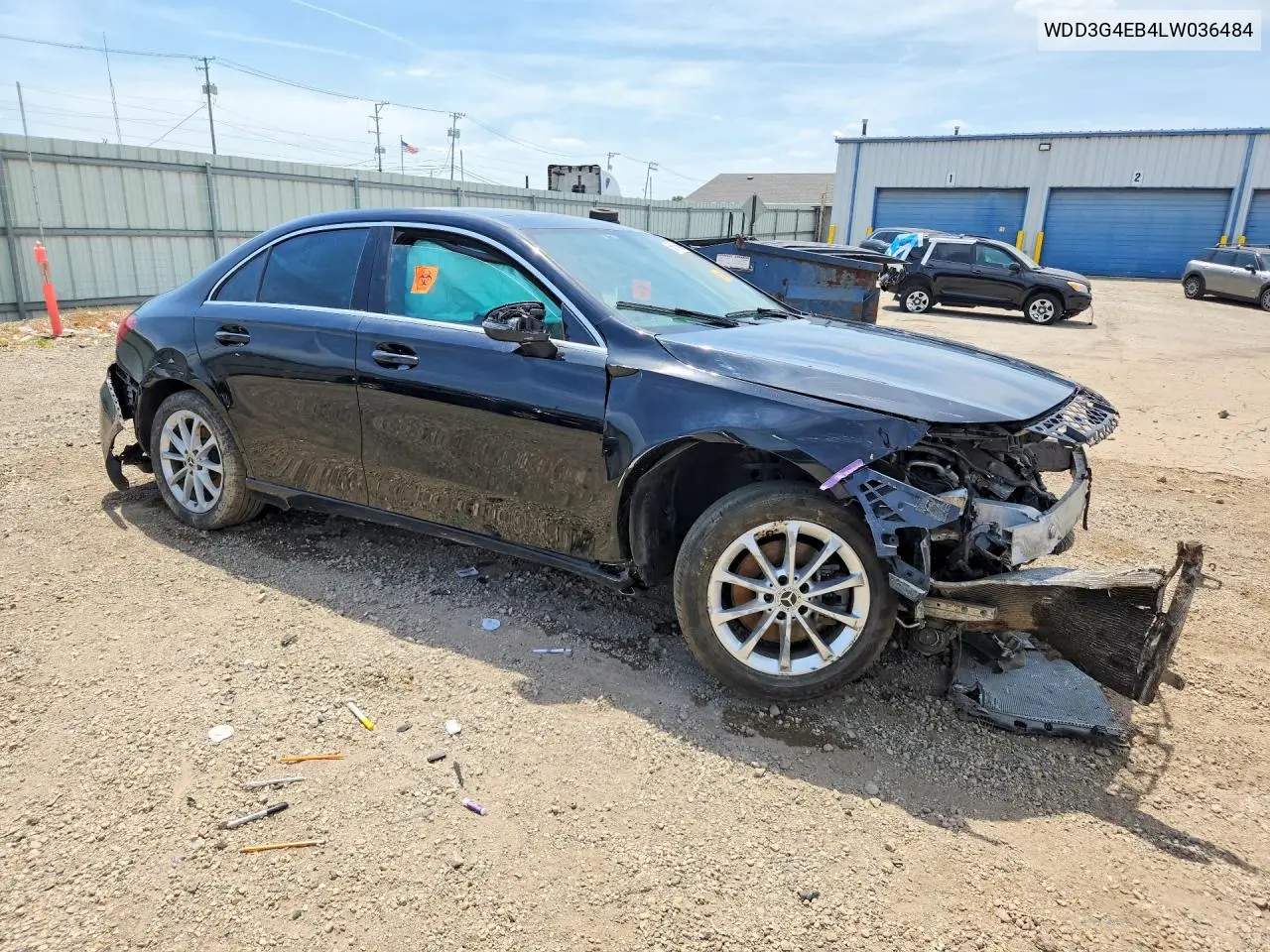 2020 Mercedes-Benz A 220 VIN: WDD3G4EB4LW036484 Lot: 55636466