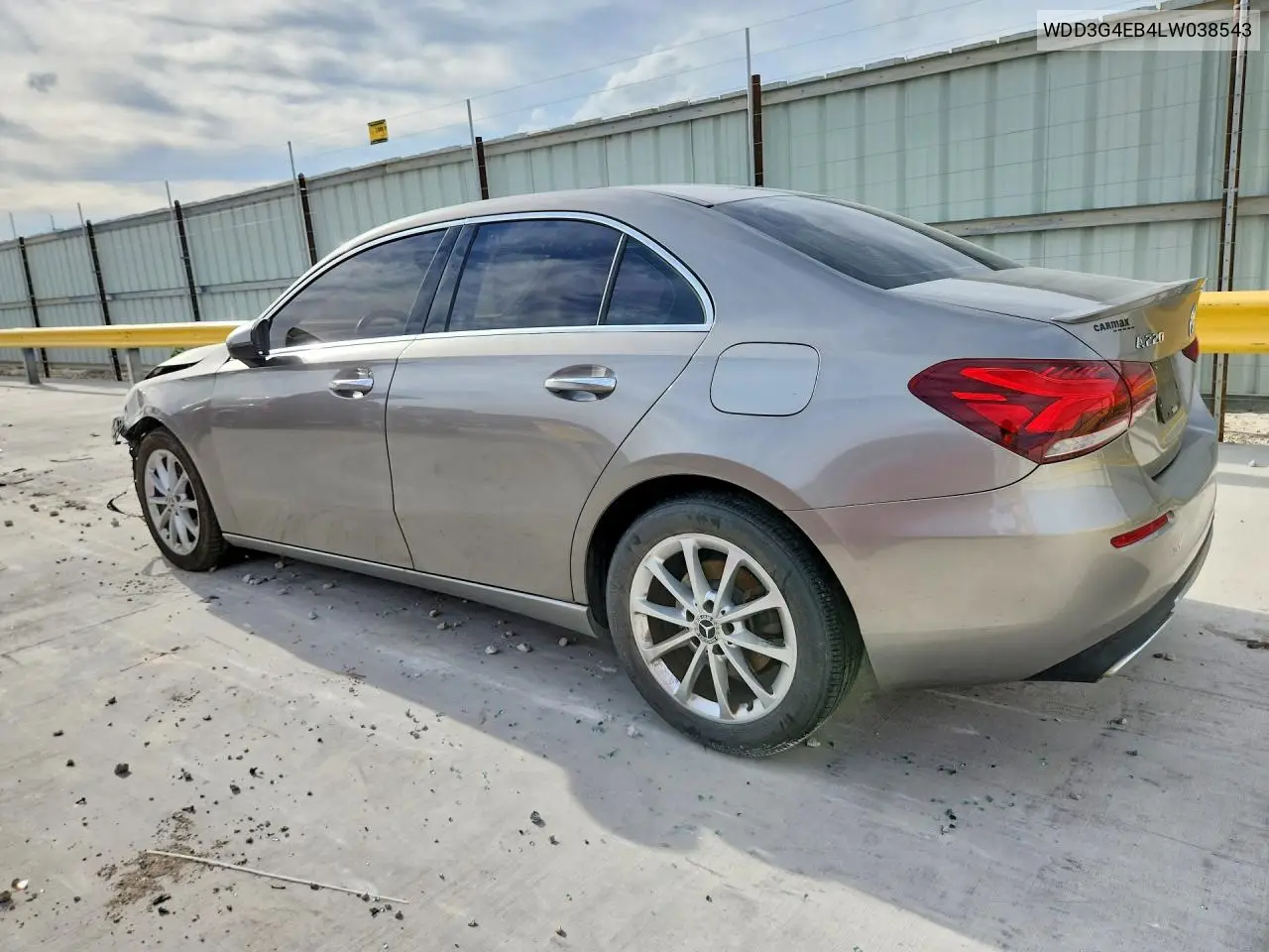2020 Mercedes-Benz A 220 VIN: WDD3G4EB4LW038543 Lot: 56463886