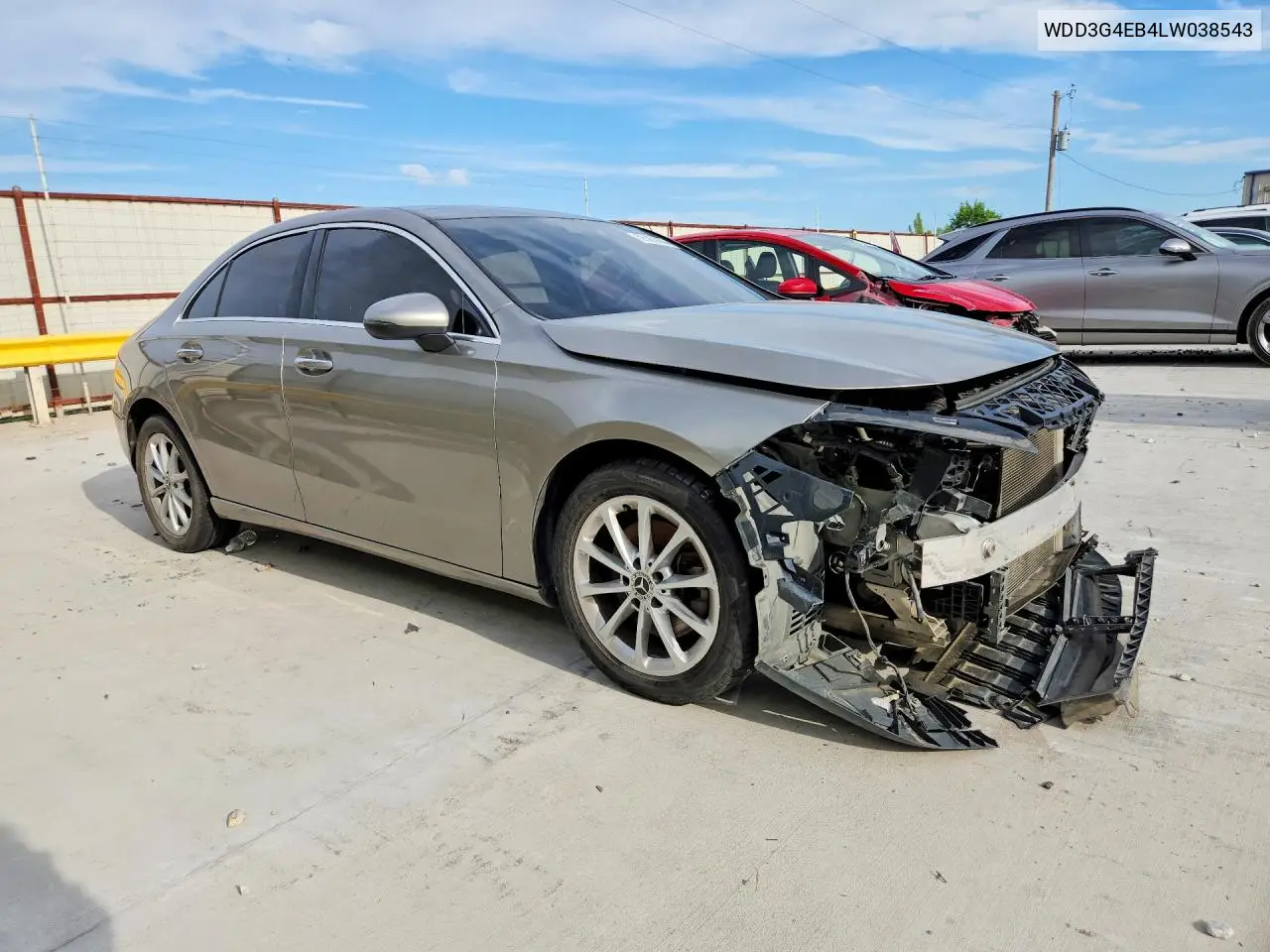 2020 Mercedes-Benz A 220 VIN: WDD3G4EB4LW038543 Lot: 56463886
