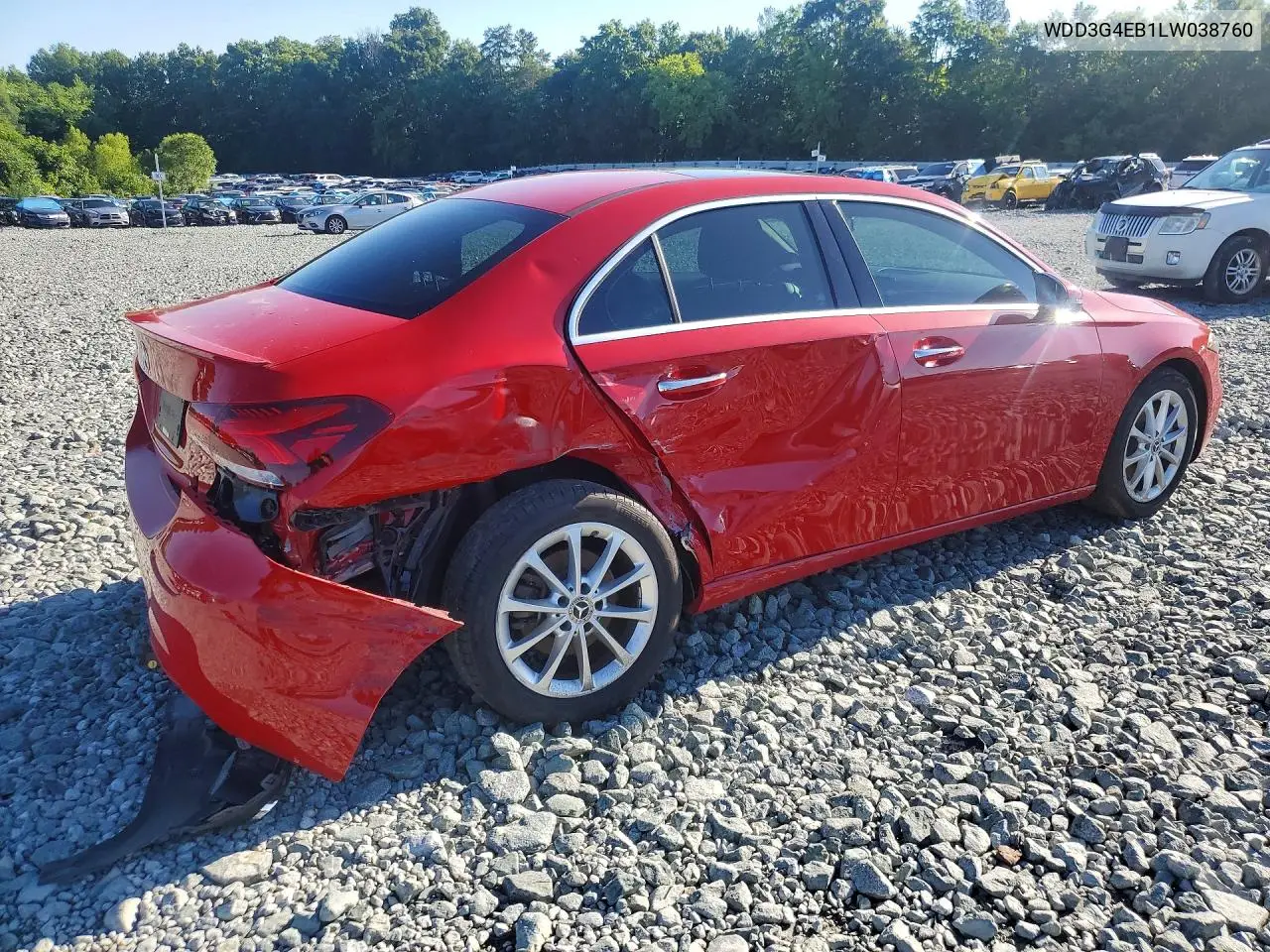 2020 Mercedes-Benz A 220 VIN: WDD3G4EB1LW038760 Lot: 57733096