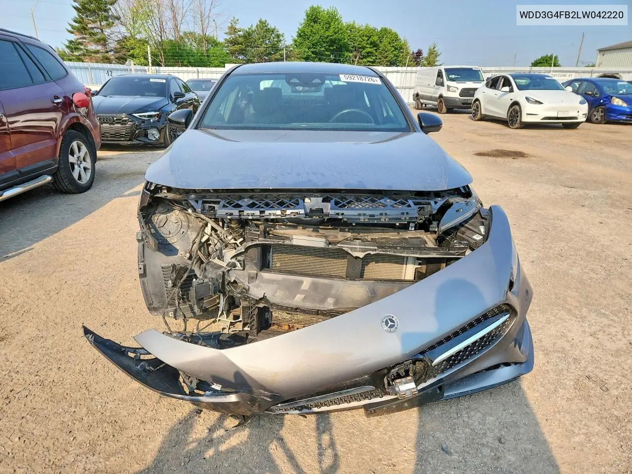 2020 Mercedes-Benz A 220 4Matic VIN: WDD3G4FB2LW042220 Lot: 59218726