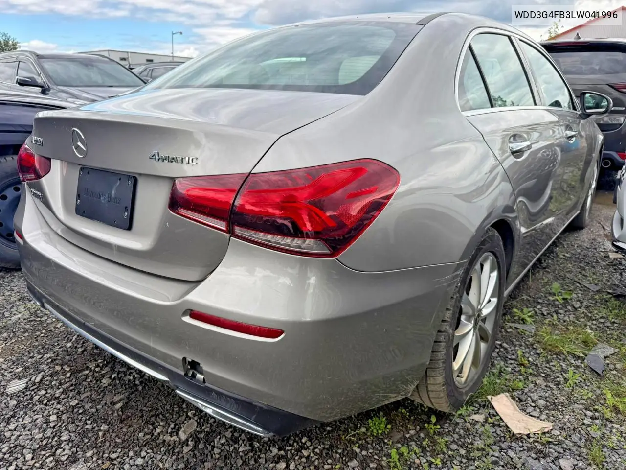 2020 Mercedes-Benz A 220 4Matic VIN: WDD3G4FB3LW041996 Lot: 60767816