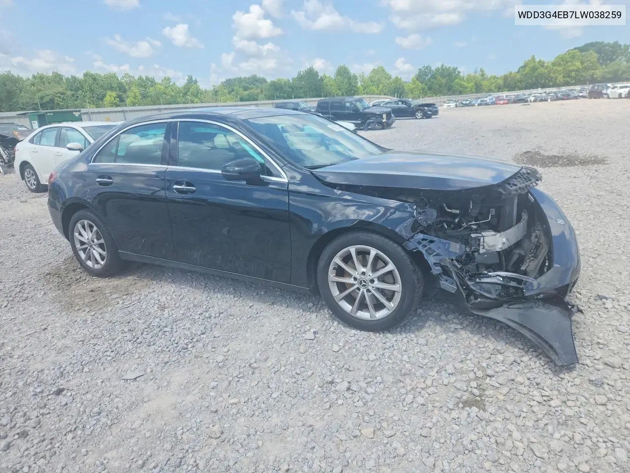 2020 Mercedes-Benz A 220 VIN: WDD3G4EB7LW038259 Lot: 61867336