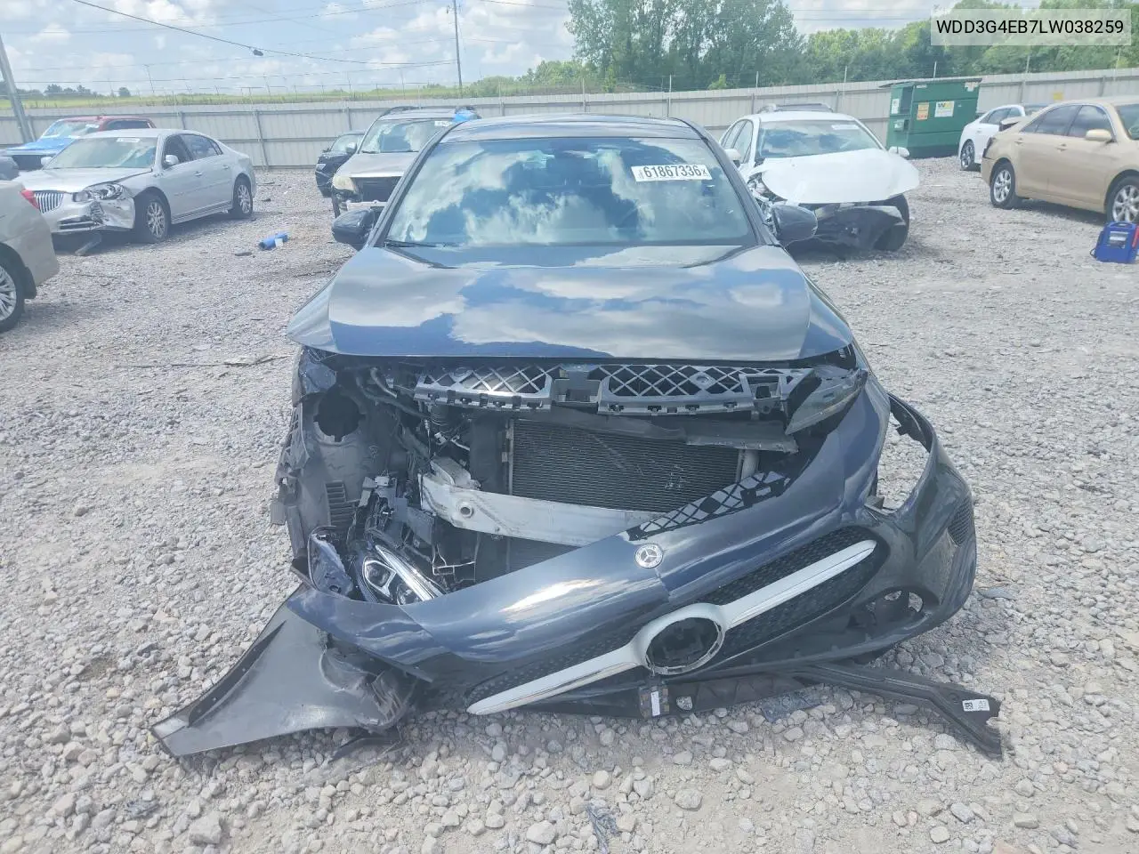 2020 Mercedes-Benz A 220 VIN: WDD3G4EB7LW038259 Lot: 61867336
