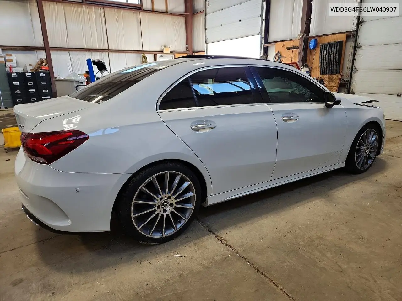 2020 Mercedes-Benz A 220 4Matic VIN: WDD3G4FB6LW040907 Lot: 85962835