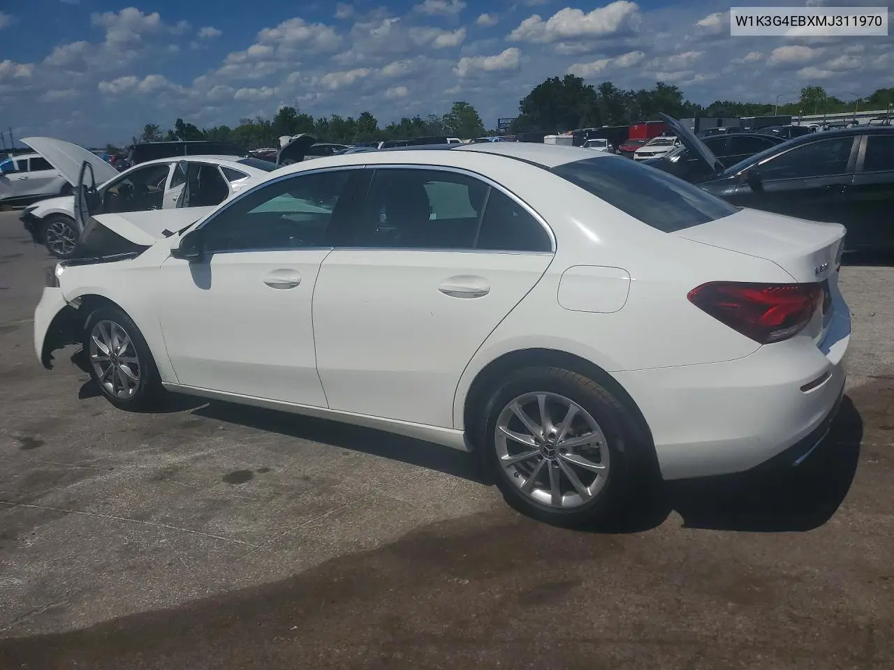 2021 Mercedes-Benz A 220 VIN: W1K3G4EBXMJ311970 Lot: 46781496