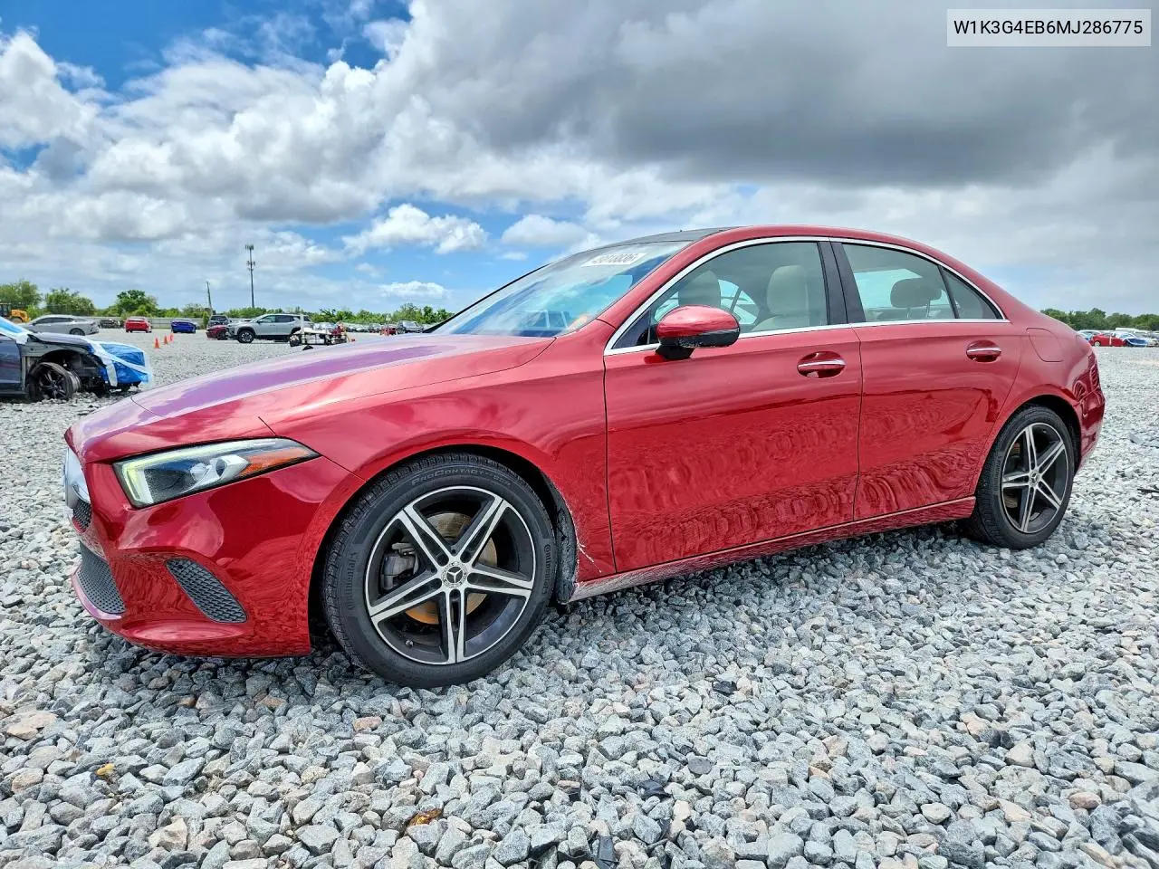 2021 Mercedes Benz A 220 VIN: W1K3G4EB6MJ286775 Lot: 49018836