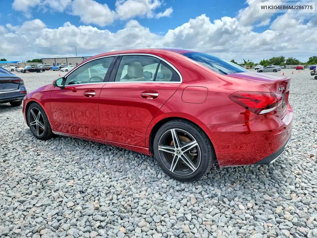 2021 Mercedes Benz A 220 VIN: W1K3G4EB6MJ286775 Lot: 49018836