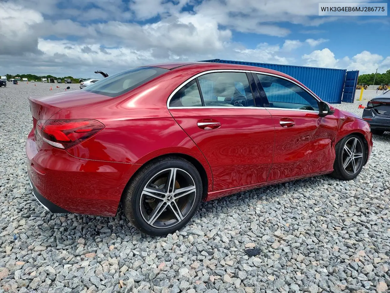 2021 Mercedes Benz A 220 VIN: W1K3G4EB6MJ286775 Lot: 49018836