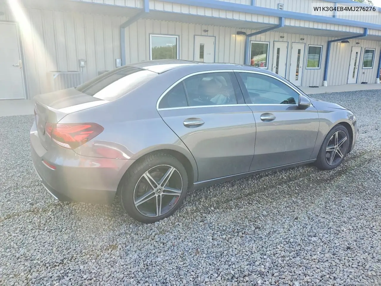 2021 Mercedes-Benz A 220 VIN: W1K3G4EB4MJ276276 Lot: 55346006