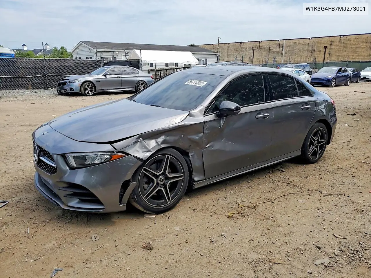 2021 Mercedes-Benz A 220 4Matic VIN: W1K3G4FB7MJ273001 Lot: 56744386