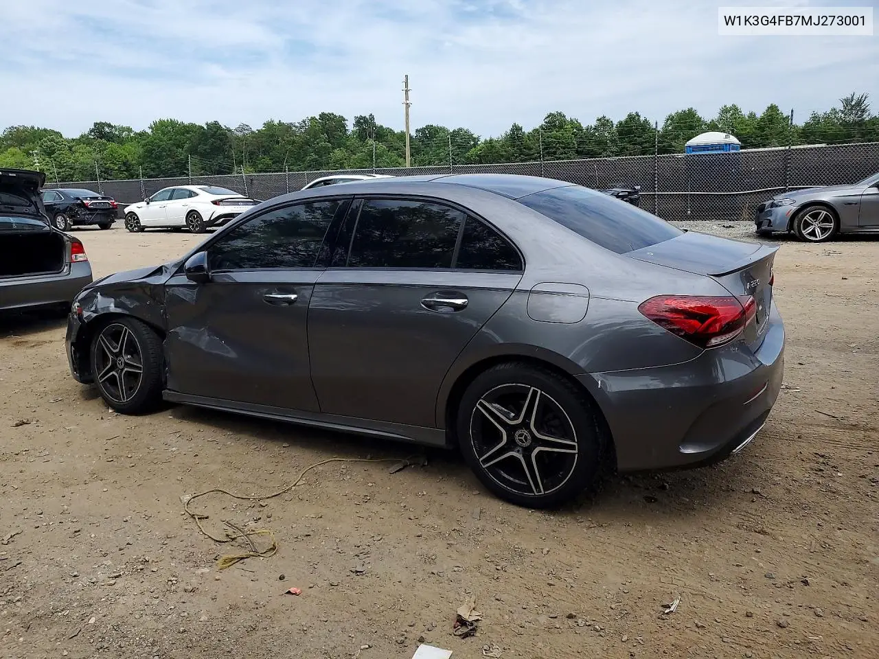2021 Mercedes-Benz A 220 4Matic VIN: W1K3G4FB7MJ273001 Lot: 56744386