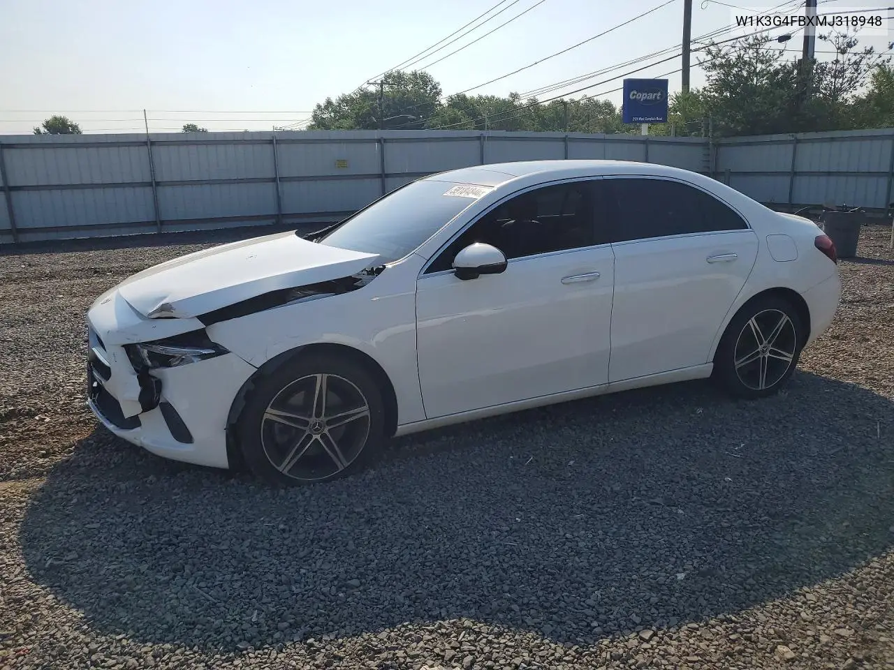 2021 Mercedes-Benz A 220 4Matic VIN: W1K3G4FBXMJ318948 Lot: 59184846