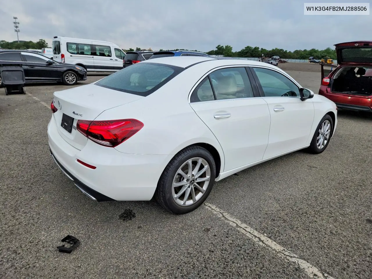 2021 Mercedes-Benz A 220 4Matic VIN: W1K3G4FB2MJ288506 Lot: 60423456