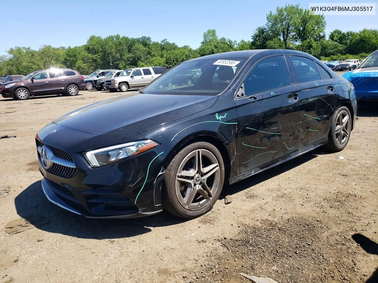 2021 Mercedes-Benz A 220 4Matic VIN: W1K3G4FB6MJ305517 Lot: 60852596