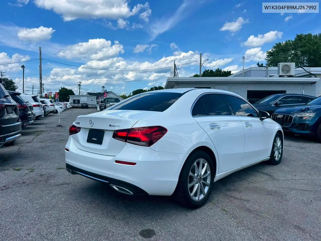 2021 Mercedes-Benz A 220 4Matic VIN: W1K3G4FB9MJ267992 Lot: 62118556