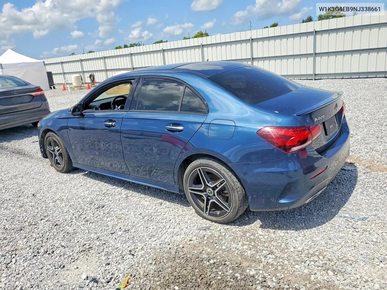 2022 Mercedes-Benz A 220 VIN: W1K3G4EB9NJ338661 Lot: 55569386