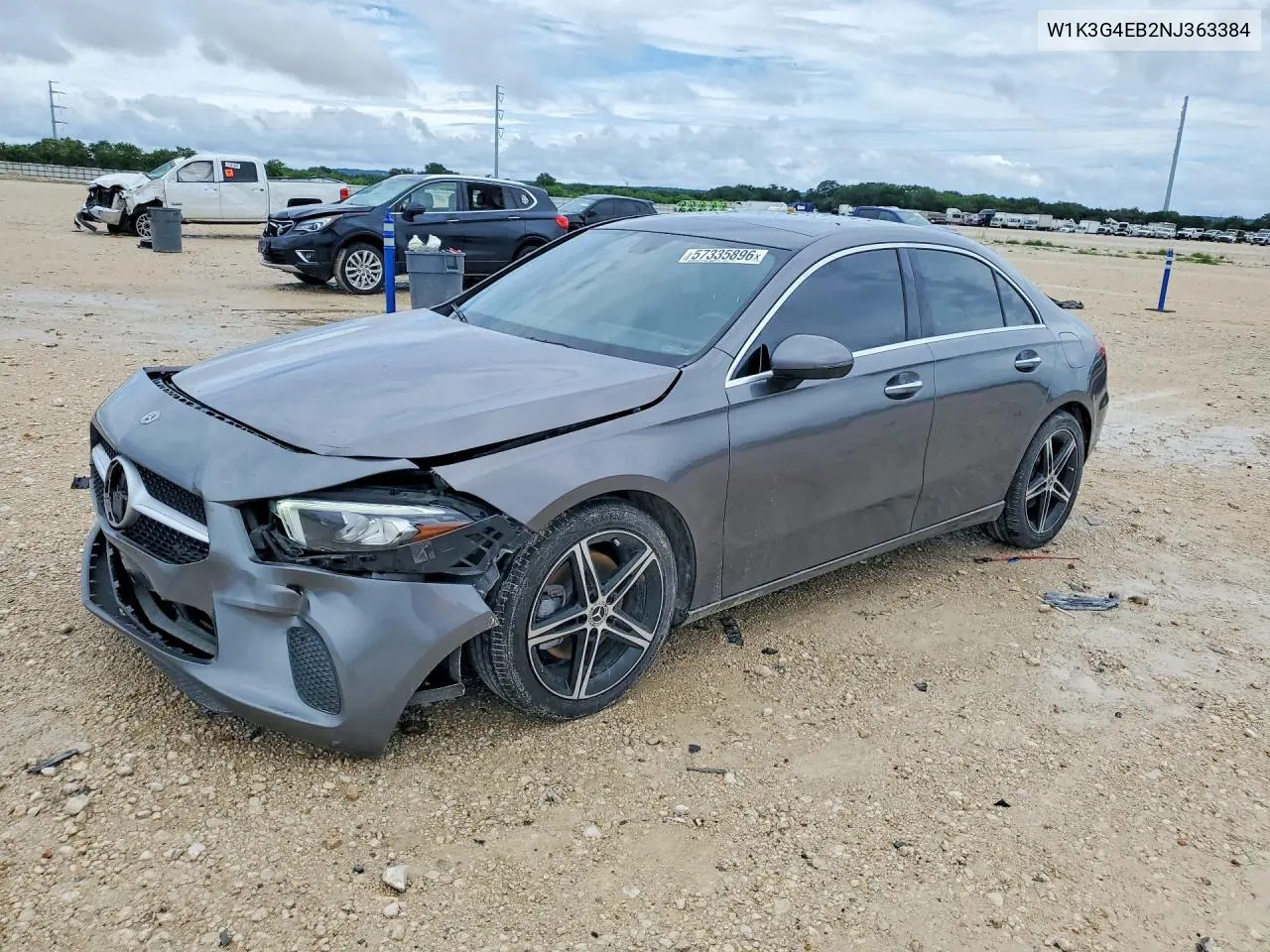 2022 Mercedes-Benz A 220 VIN: W1K3G4EB2NJ363384 Lot: 57335896