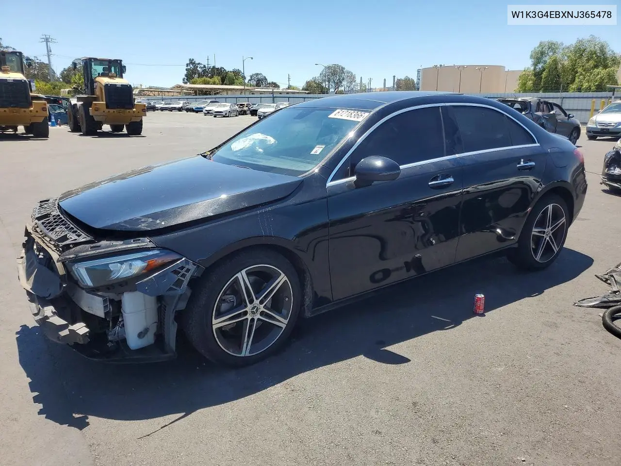 2022 Mercedes-Benz A 220 VIN: W1K3G4EBXNJ365478 Lot: 61218366