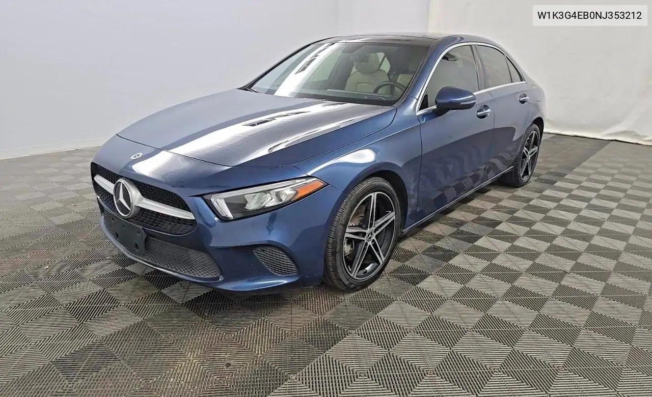 2022 Mercedes-Benz A 220 VIN: W1K3G4EB0NJ353212 Lot: 62452096