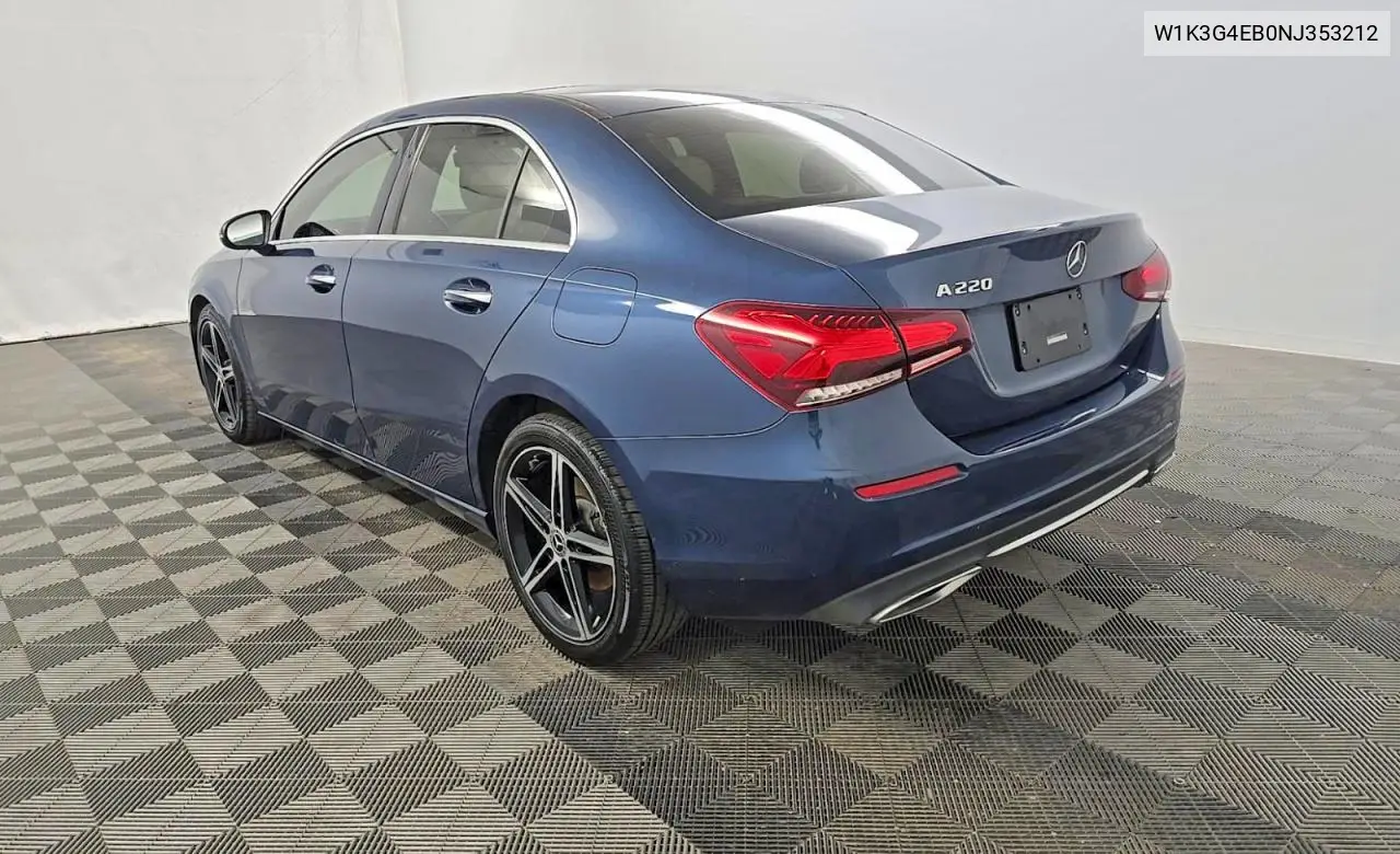 2022 Mercedes-Benz A 220 VIN: W1K3G4EB0NJ353212 Lot: 62452096