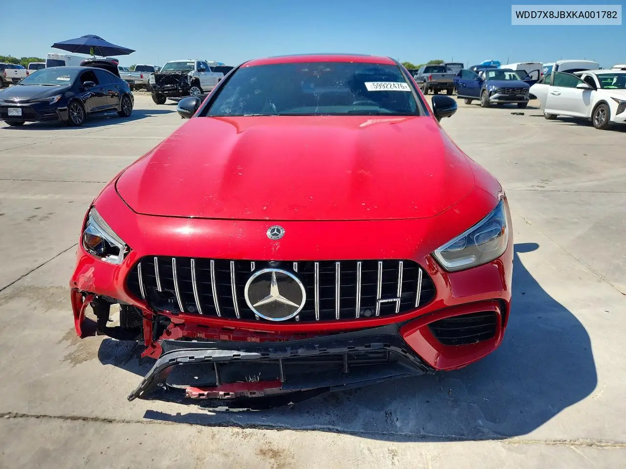 2019 Mercedes-Benz Amg Gt 63 VIN: WDD7X8JBXKA001782 Lot: 59922476