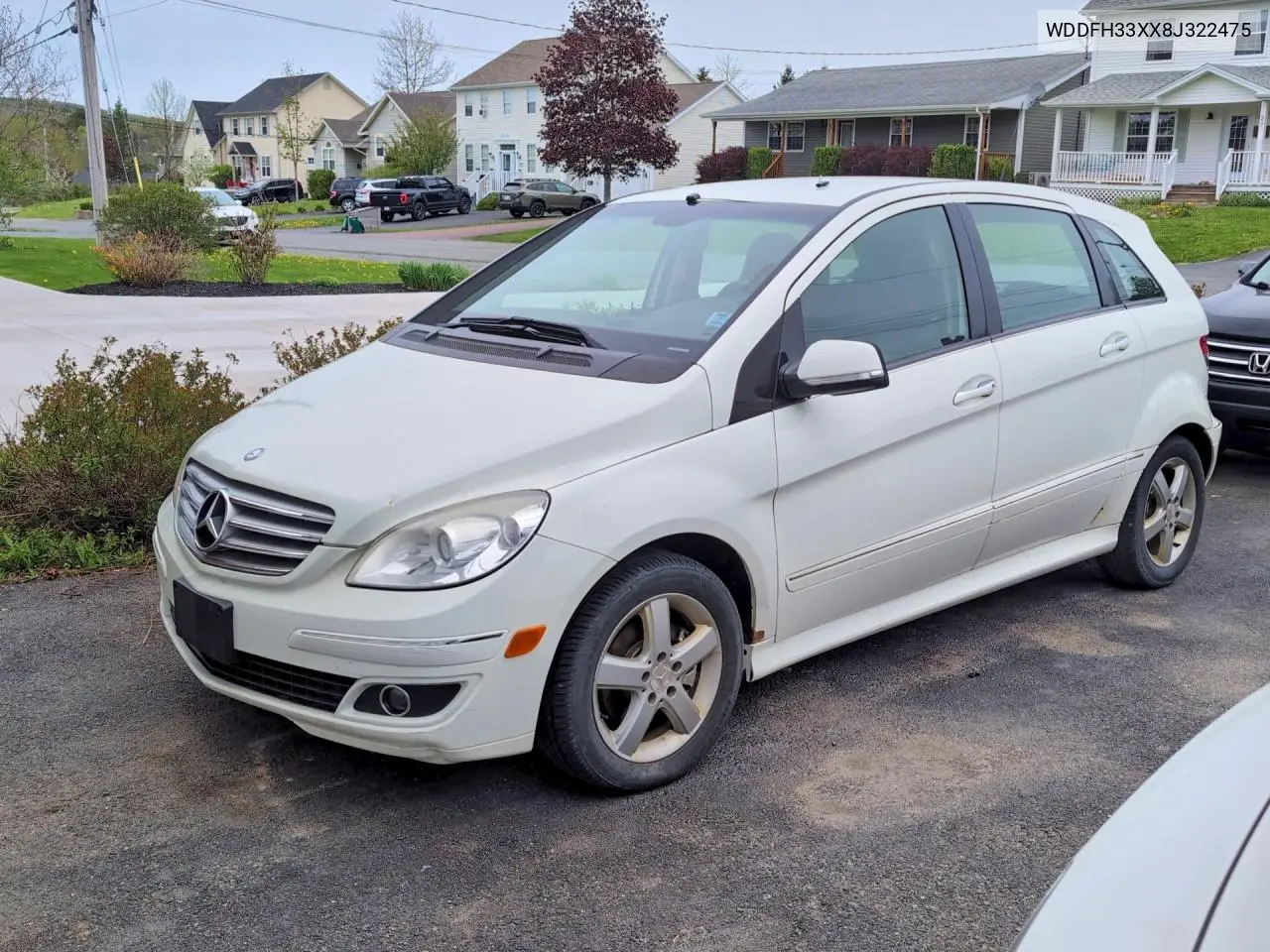 2008 Mercedes-Benz B200 VIN: WDDFH33XX8J322475 Lot: 55243936