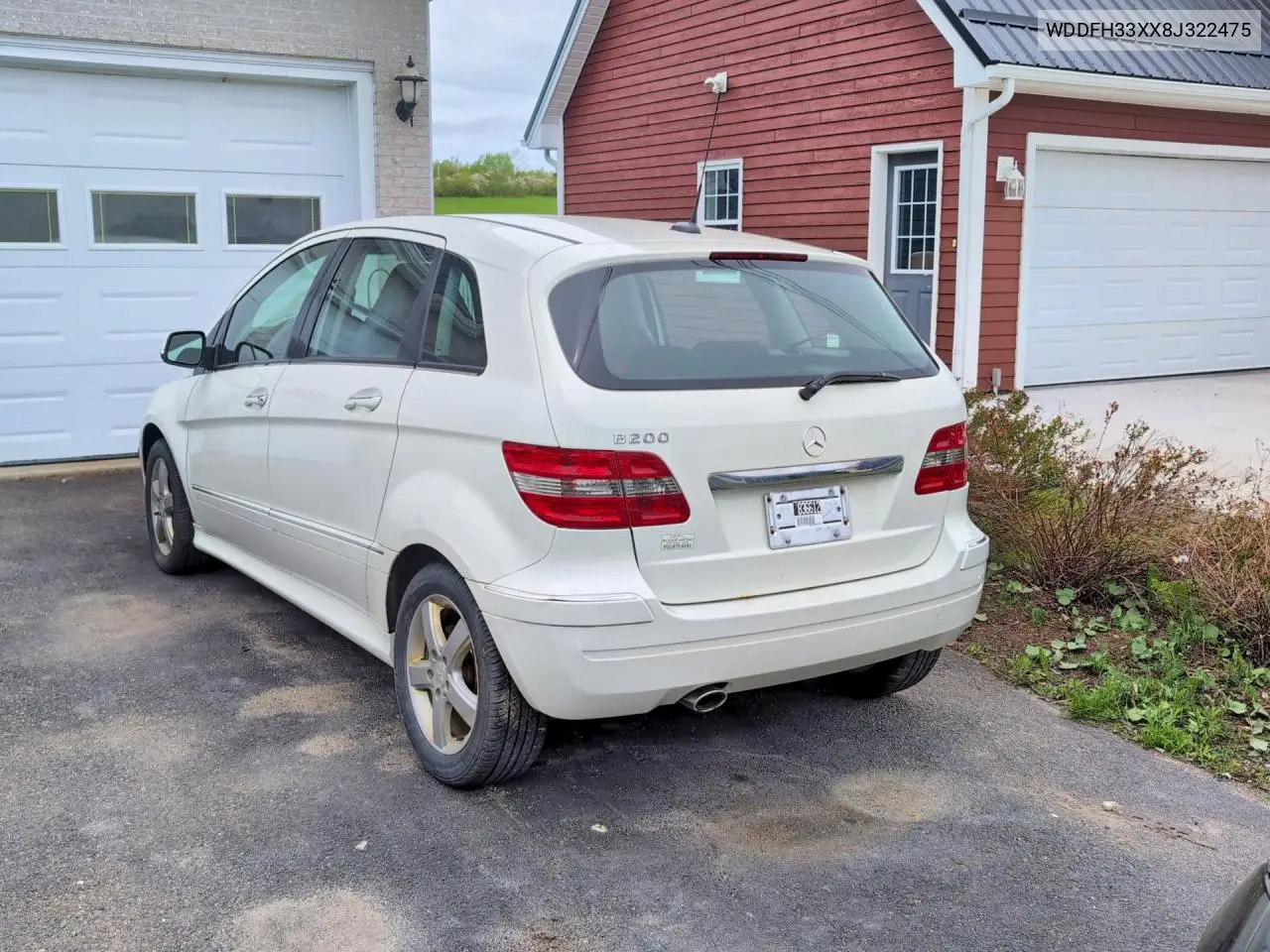 2008 Mercedes-Benz B200 VIN: WDDFH33XX8J322475 Lot: 55243936
