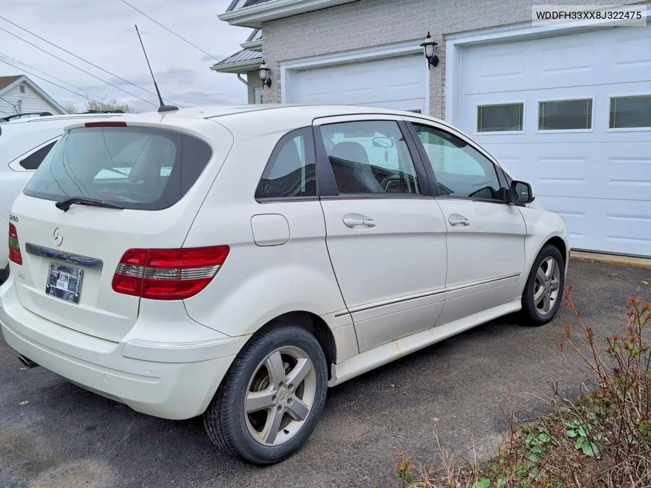 2008 Mercedes-Benz B200 VIN: WDDFH33XX8J322475 Lot: 55243936