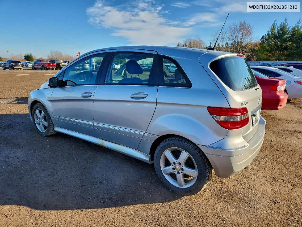 2008 Mercedes-Benz B200 VIN: WDDFH33X28J351212 Lot: 93552635