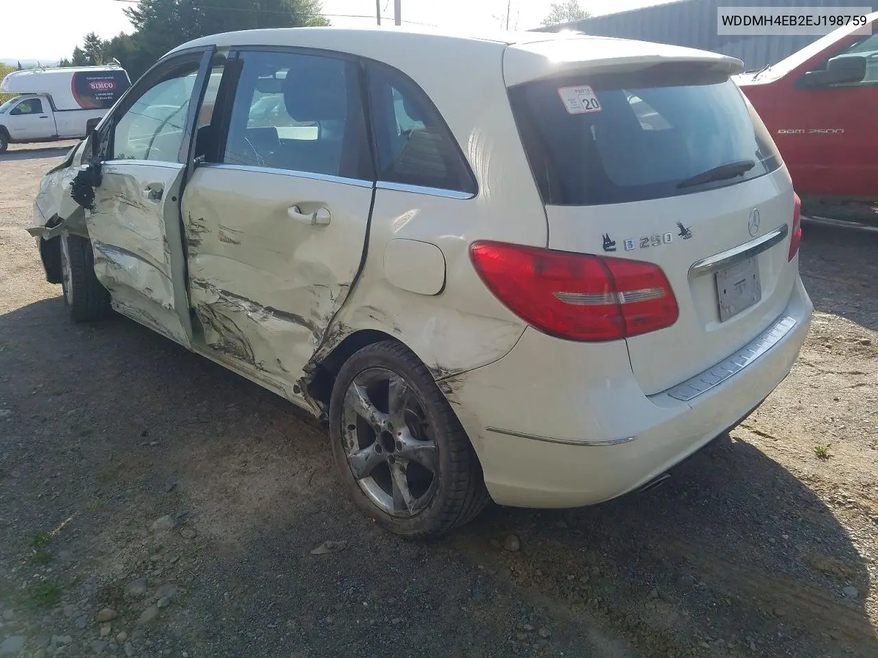 2014 Mercedes-Benz B250 VIN: WDDMH4EB2EJ198759 Lot: 56116366