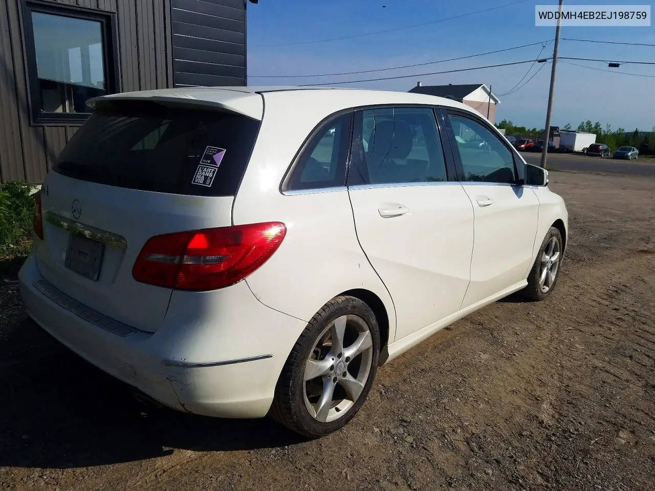 2014 Mercedes-Benz B250 VIN: WDDMH4EB2EJ198759 Lot: 56116366