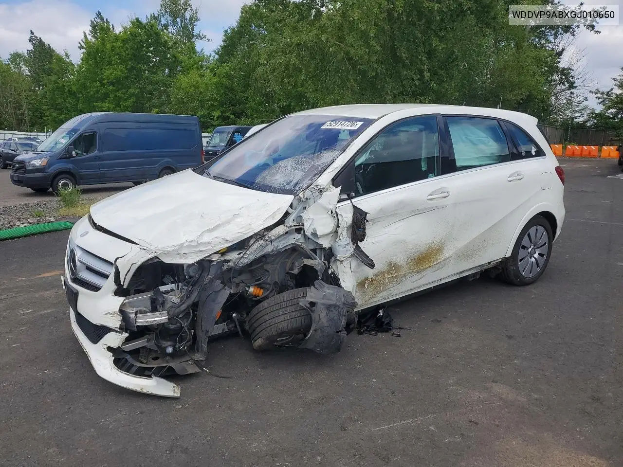 2016 Mercedes-Benz B 250E VIN: WDDVP9ABXGJ010650 Lot: 52914726