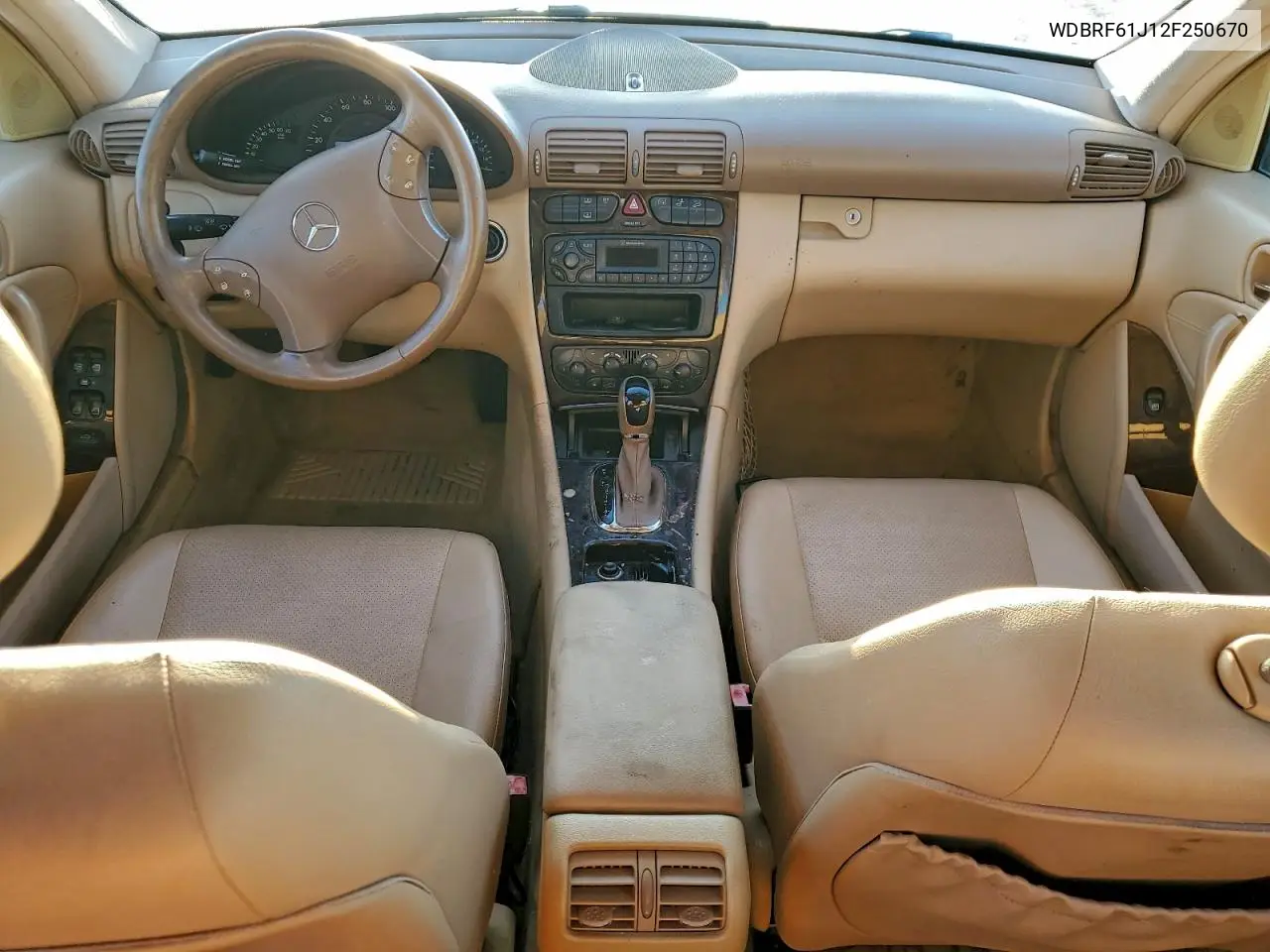 WDBRF61J12F250670 2002 Mercedes-Benz C 240