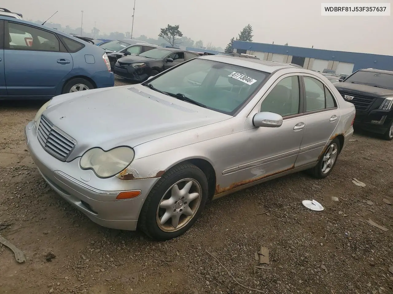 2003 Mercedes-Benz C240 VIN: WDBRF81J53F357637 Lot: 61713046