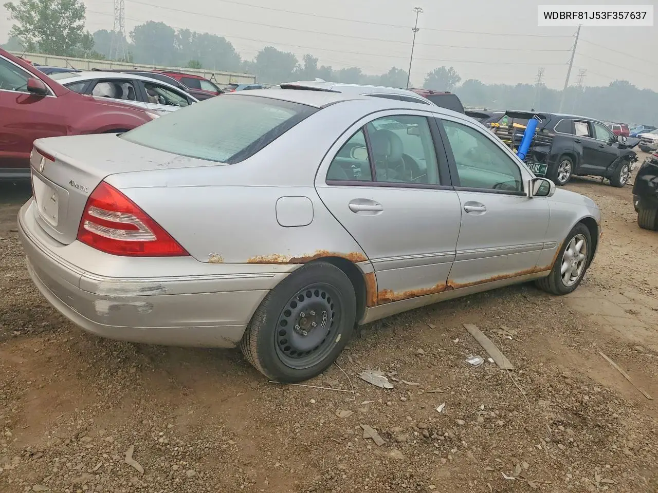 2003 Mercedes-Benz C240 VIN: WDBRF81J53F357637 Lot: 61713046