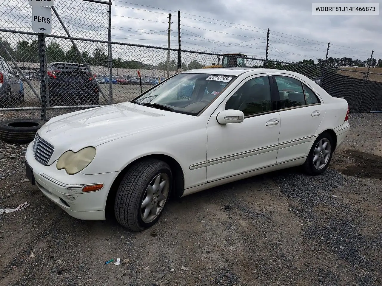 2004 Mercedes-Benz C 240 4Matic VIN: WDBRF81J14F466873 Lot: 61212146