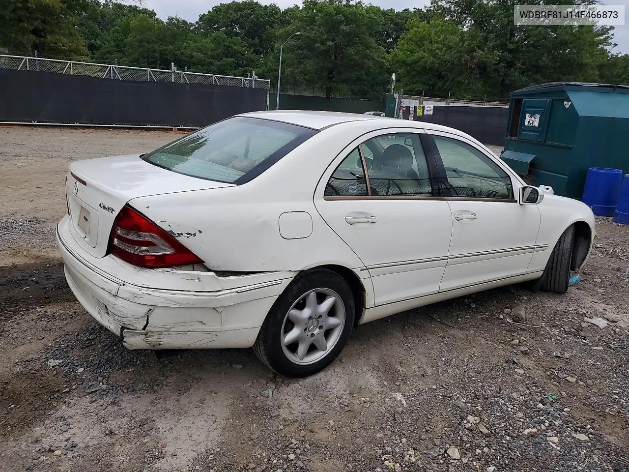 2004 Mercedes-Benz C 240 4Matic VIN: WDBRF81J14F466873 Lot: 61212146