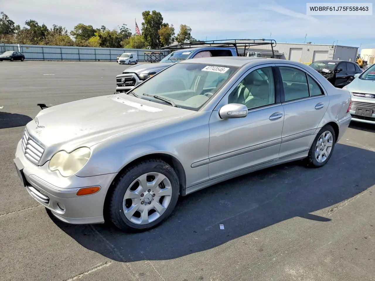 2005 Mercedes-Benz C 240 VIN: WDBRF61J75F558463 Lot: 47743546