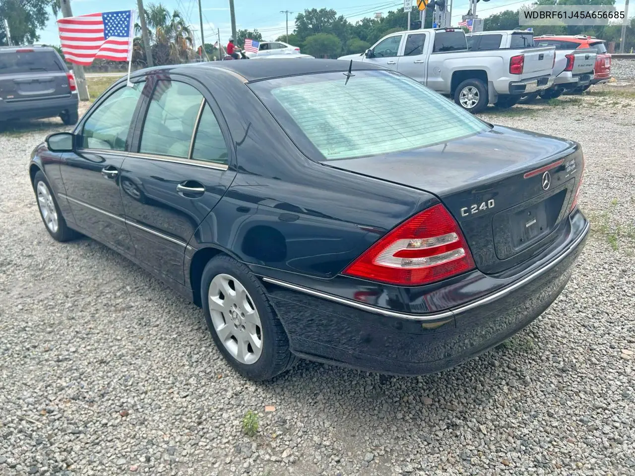 2005 Mercedes-Benz C 240 VIN: WDBRF61J45A656685 Lot: 52238096