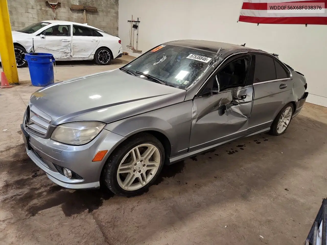2008 Mercedes-Benz C 350 VIN: WDDGF56X68F038376 Lot: 57538846