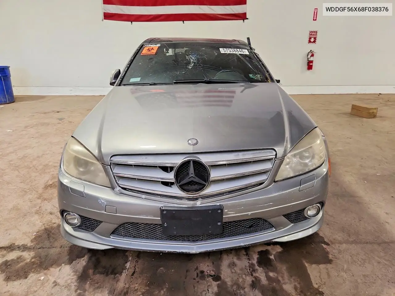 2008 Mercedes-Benz C 350 VIN: WDDGF56X68F038376 Lot: 57538846